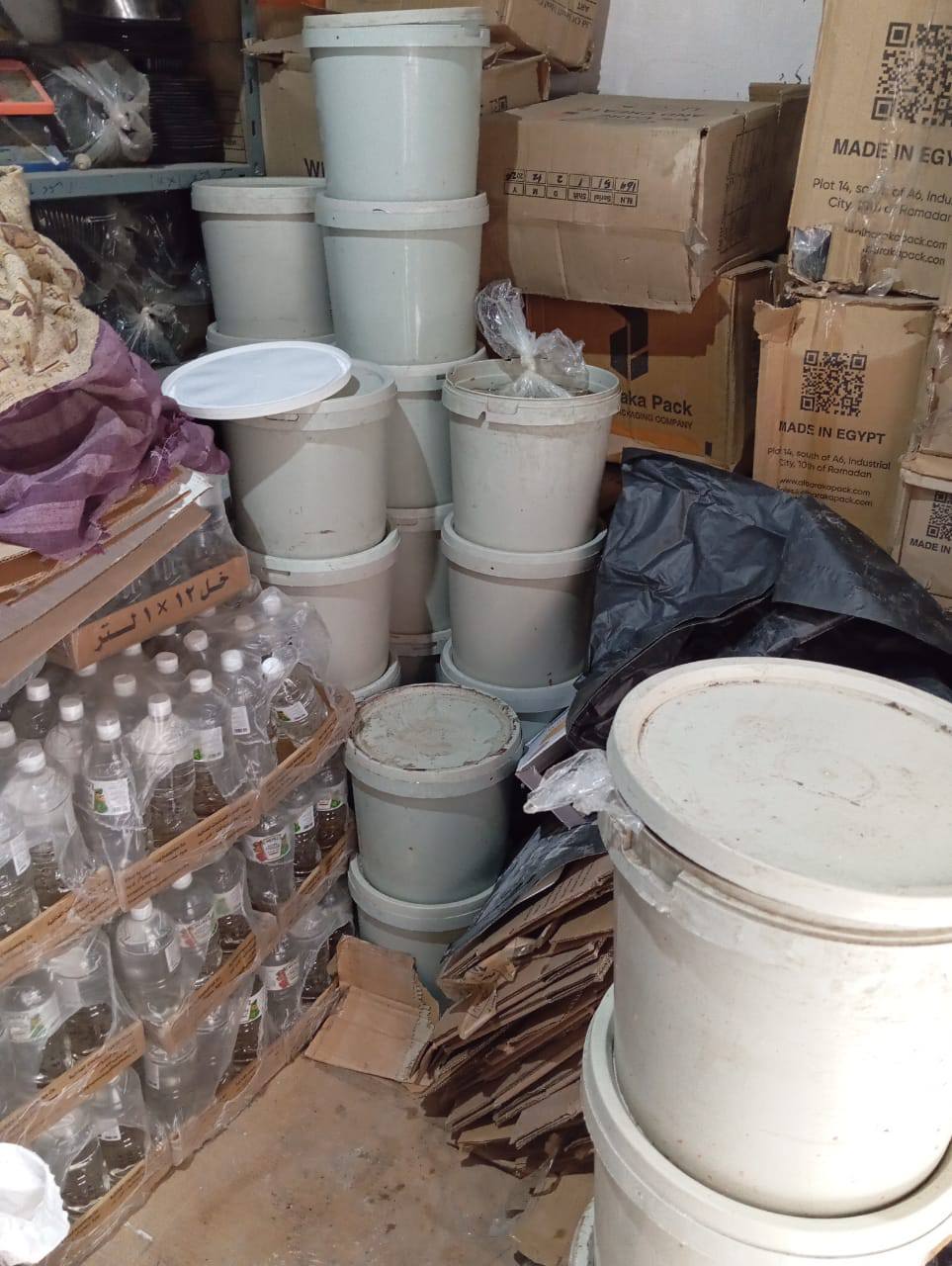 جانب من المضبوطات بتموين الشرقية - فيتو&nbsp;