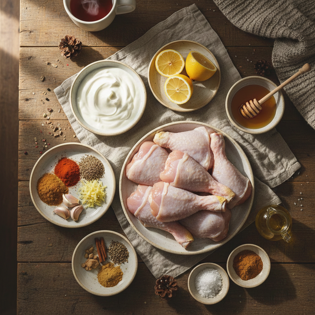 مكونات عمل فراخ مشوية