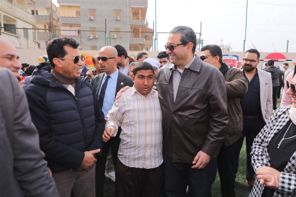 وزير الشباب والرياضة ومحافظ دمياط الملعب الخماسي بمركزي شباب ميت الخولي وابو عدي