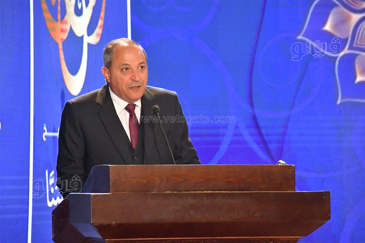 محافظ بورسعيد خلال احتفالية مسابقة حفظة القرآن الكريم الدولية، ڤيتو