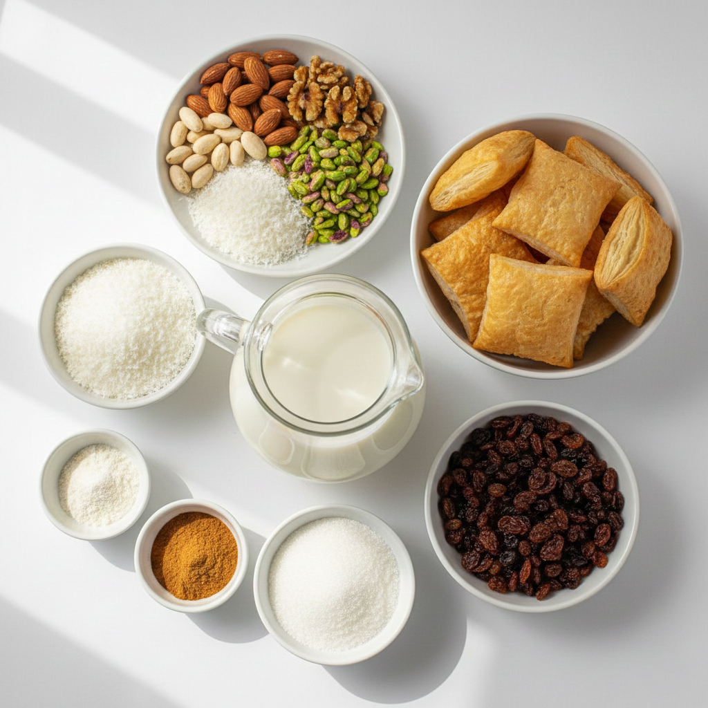 مكونات وصفة أم علي