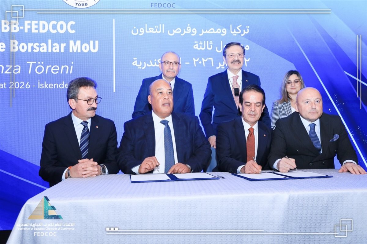 خلال توقيع مذكرات تفاهم بين الغرف المصرية والتركية، فيتو