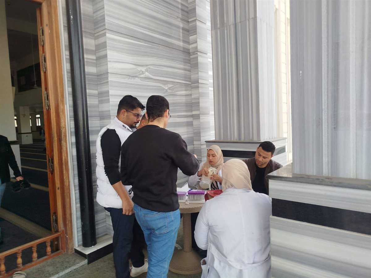حملة للتبرع بالدم بأحد مساجد دمياط&nbsp;