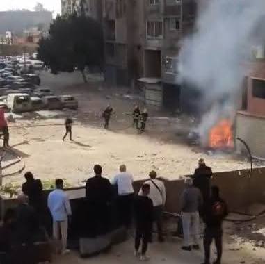 الحماية المدنية تُخمد حريقًا أسفل برج سكني بمنطقة المعادي