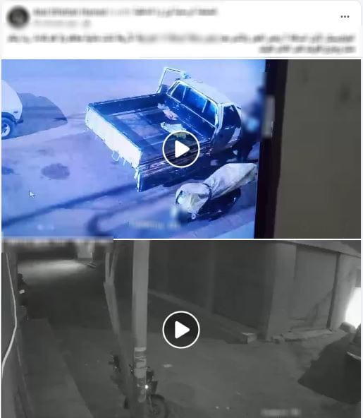 المتهمون يستخدمون سيارة ربع نقل لنقل المسروقات