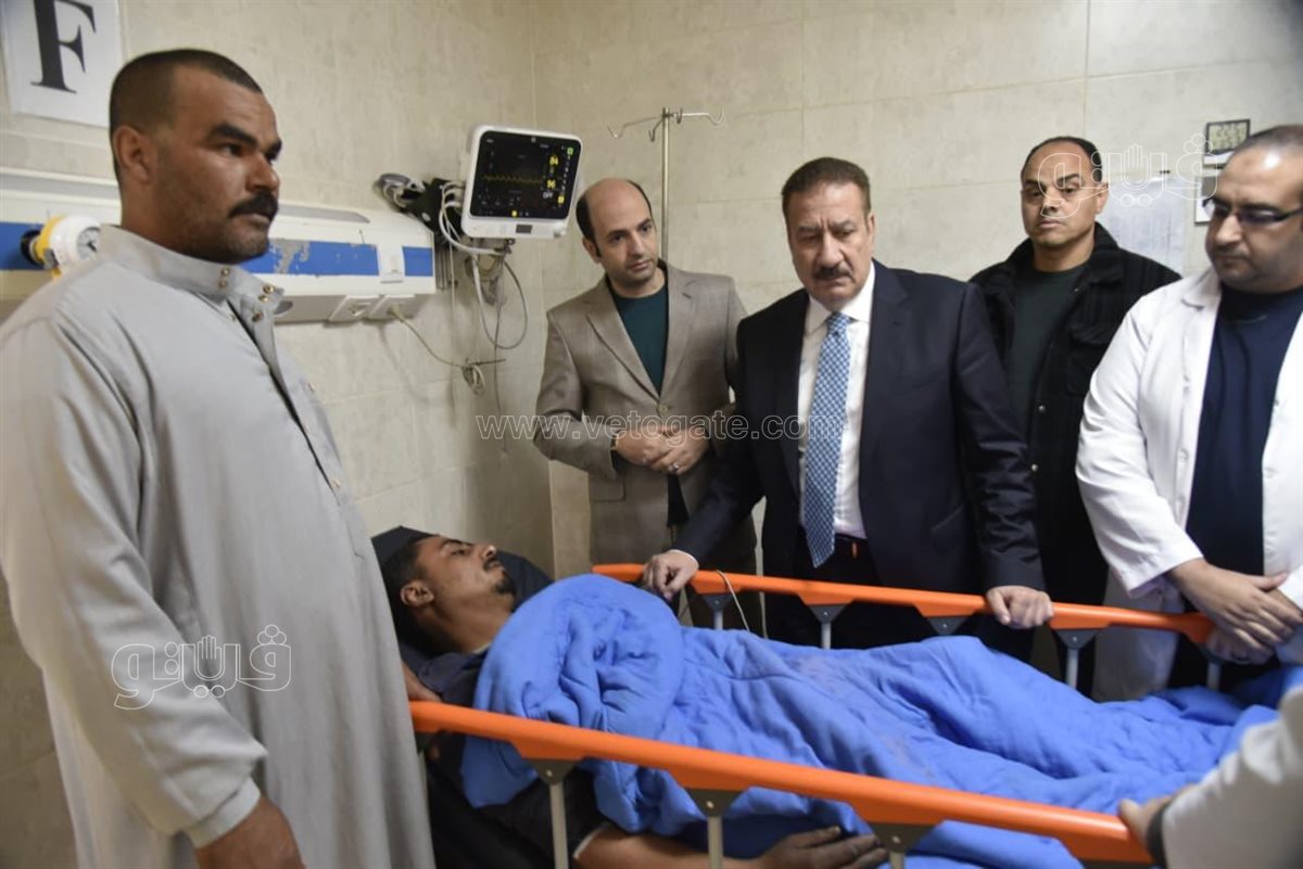 محافظ بورسعيد يطمئن على الحالة الصحية لمصابي حادث 30 يونيو، ڤيتو