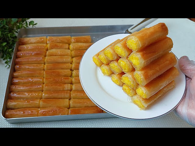 طريقة عمل رولات الجلاش الحلو بالكاسترد&nbsp;