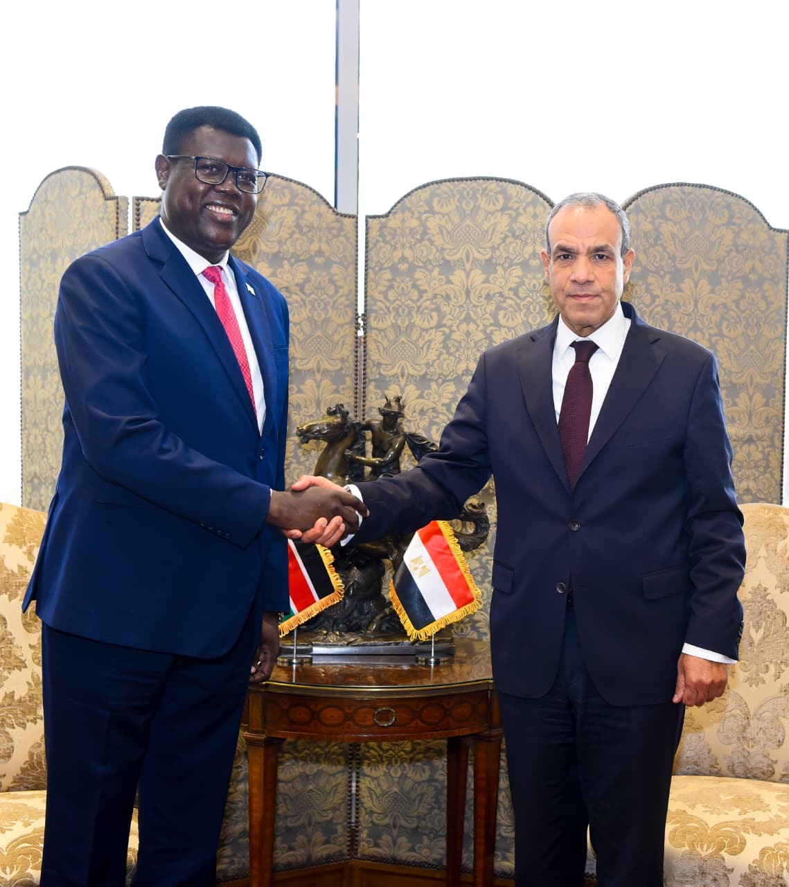 مباحثات وزير الخارجية مع نظيره الجنوب سوداني