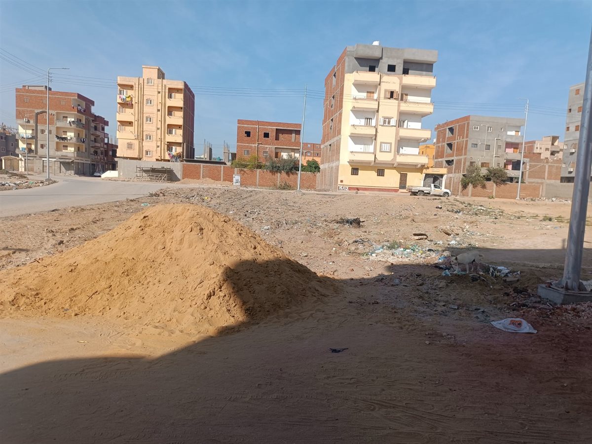 جانب من أعمال تحويل المنطقة العشوائية إلى مسطح أخضر، فيتو