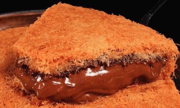 طريقة عمل الكنافة بالنوتيلا