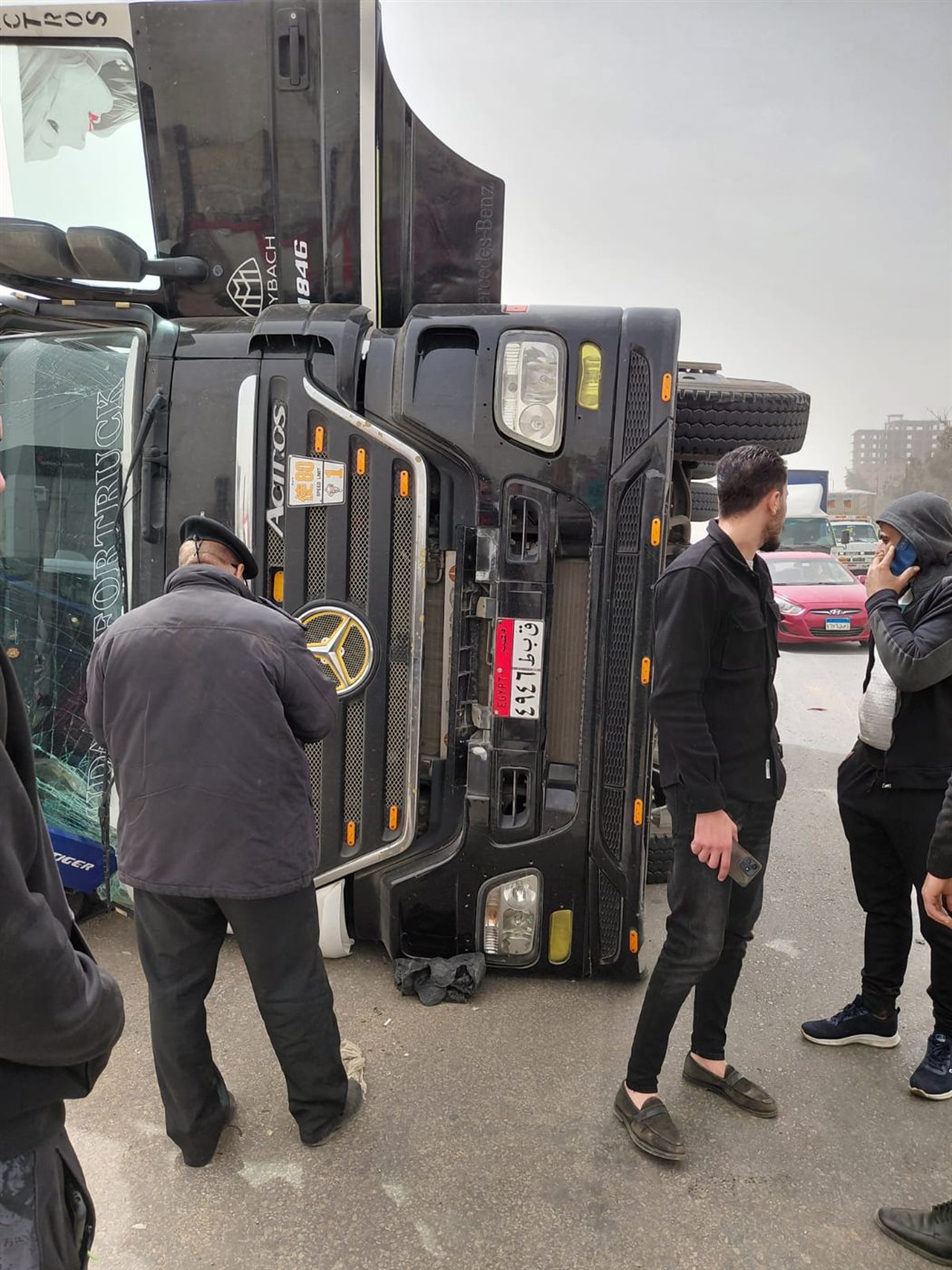 اصابة 11 شخص في حادث تصادم بالزراعي، فيتو&nbsp;