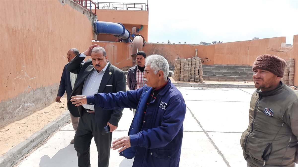 المهندس مجدي عطاالله رئيس مياه دمياط يتابع اللمسات الأخيرة بمحطة معالجة الركابية لضمان جاهزيتها الكاملة قبل التشغيل الفعلي.