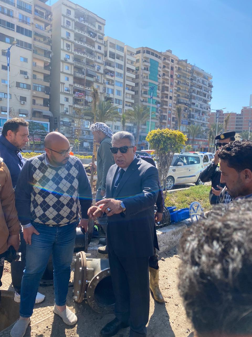 متابعة مستمرة لأعمال إحلال وتجديد خط مياه، فيتو