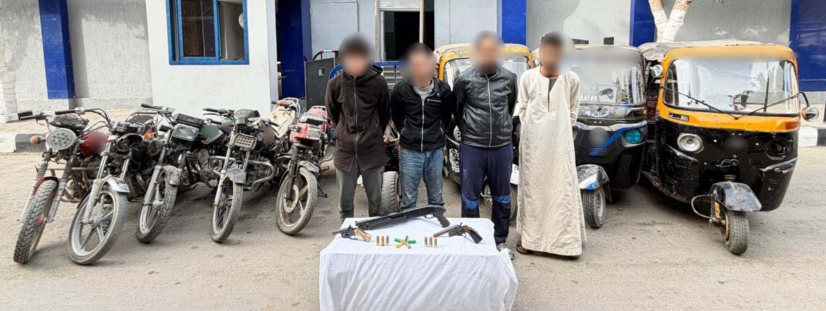 القبض على تشكيل عصابى لسرقة الدراجات النارية بالمنيا