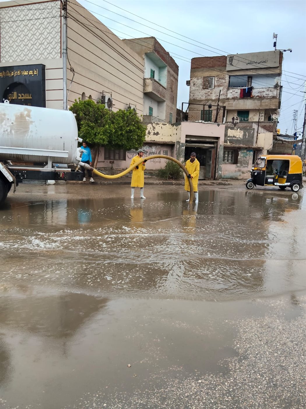 جانب من مرفع تراكمات مياه الأمطار، فيتو