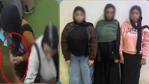 تفاصيل فيديو 3 فتيات بسرقة مستحضرات تجميل من داخل محل بالسويس