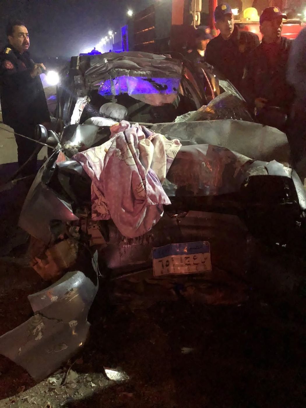 حادث سيارة ملاكي علي طريق جمصة