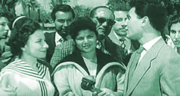 امال فهمى مع عبد الحليم حافظ فى على الناصية&nbsp;