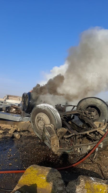 حادث تصادم على طريق أسيوط الغربي (1)
