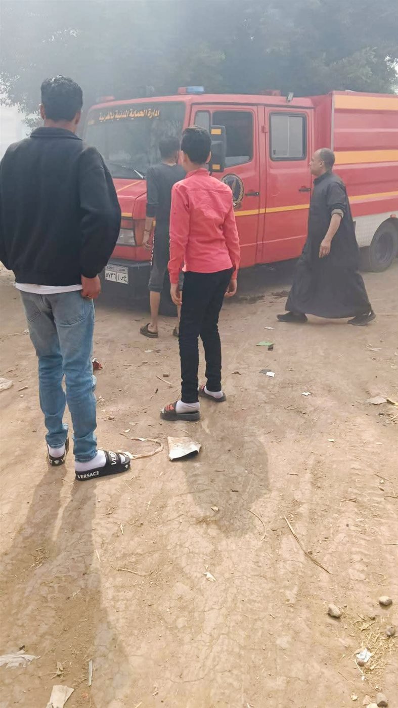 حريق هائل في مخزن خردة بقرية محاة مرحوم بالغربية&nbsp;