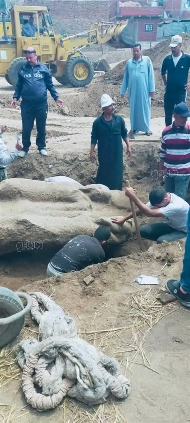 استخراج التمثال بإشراف أثري كامل،فيتو
