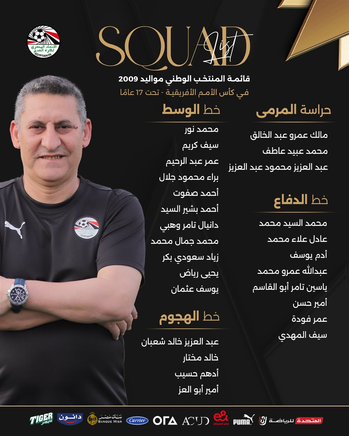 قائمة مصر في أمم افريقيا للناشئين، فيتو