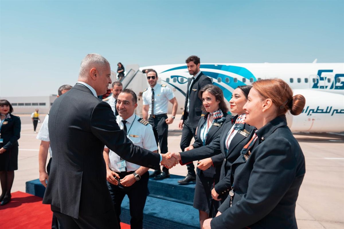 مصر للطيران تستقبل الطائرة الثالثة من بوينج B737-8 MAX
