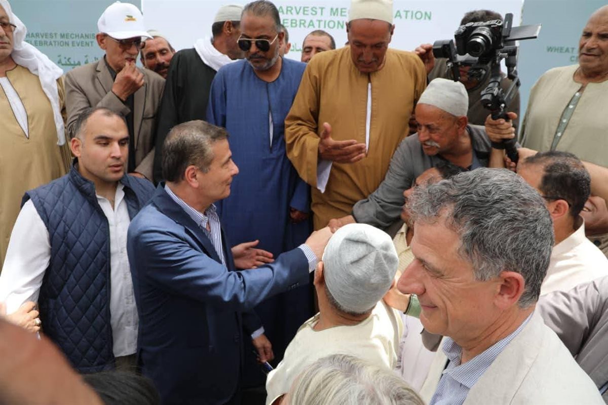 وزير الزراعة في احتفالية ميكنة حصاد القمح بالبحيرة