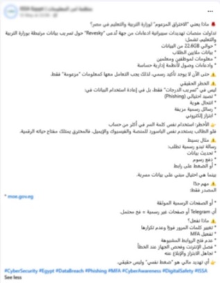ضبط صاحب صفحة زعم اختراق أنظمة إلكترونية لوزارة وجامعتين، فيتو