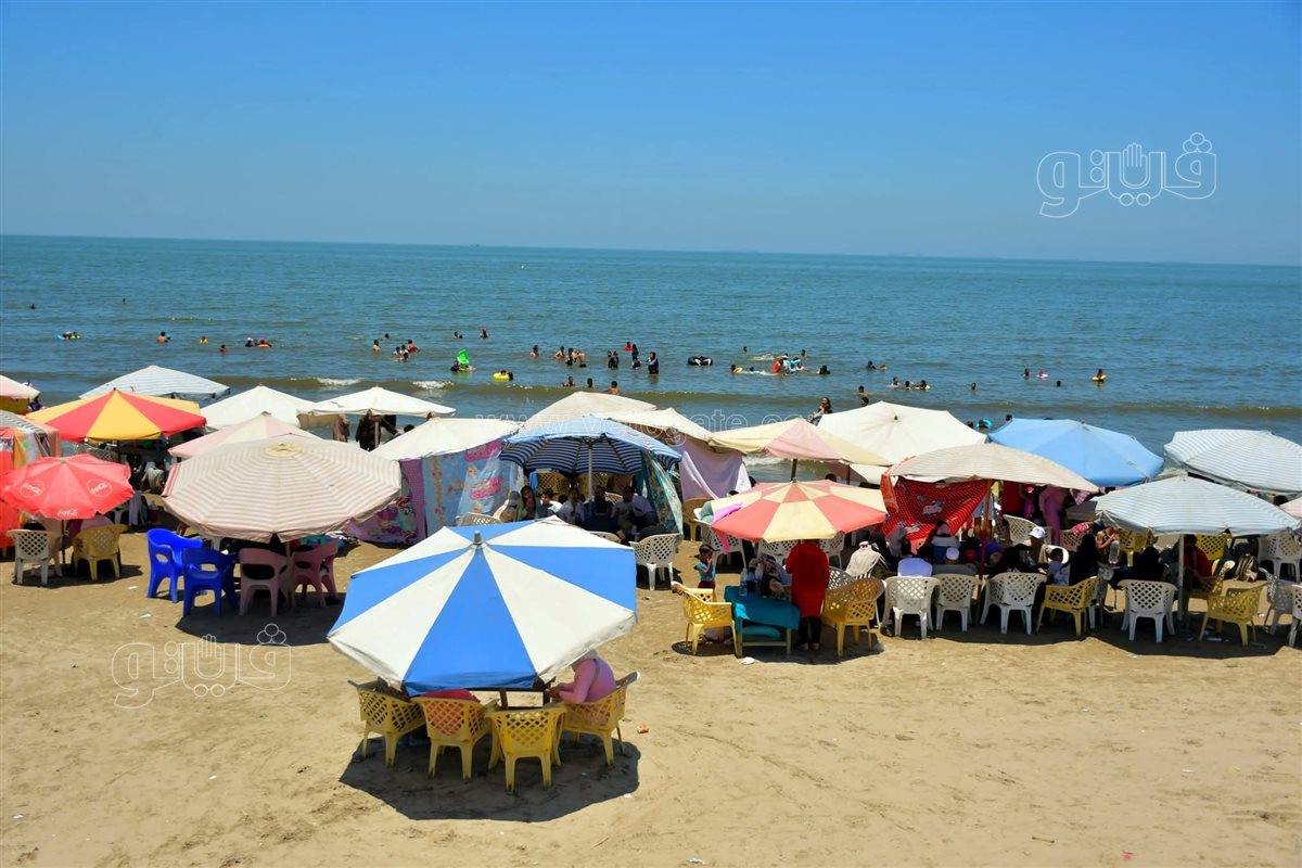 شاطىء بورسعيد في عيد ثالث ايام عيد الاضحى المبارك&nbsp;