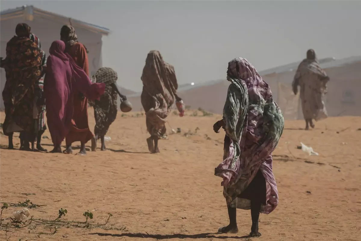 لاجئات سودانيات في مخيم تولوم للاجئين في ولاية وادي فيرا شرق تشاد