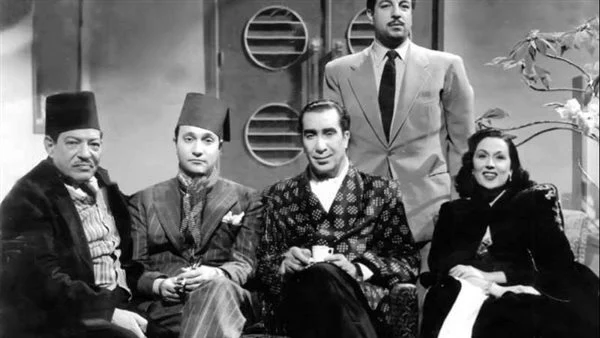 محمد عبد الوهاب والريحانى ويوسف وهبى وليلى مراد وانور وجدى فى فيلم غزل البنات