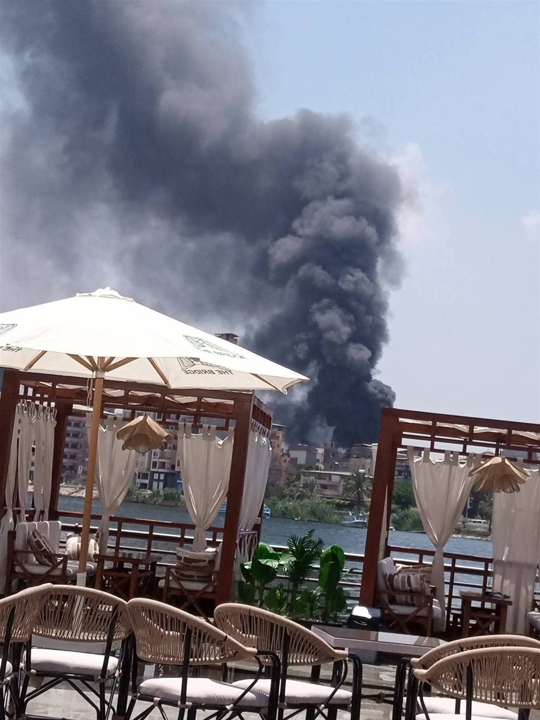 حريق ضخم بمخزن اسفنج بدمياط