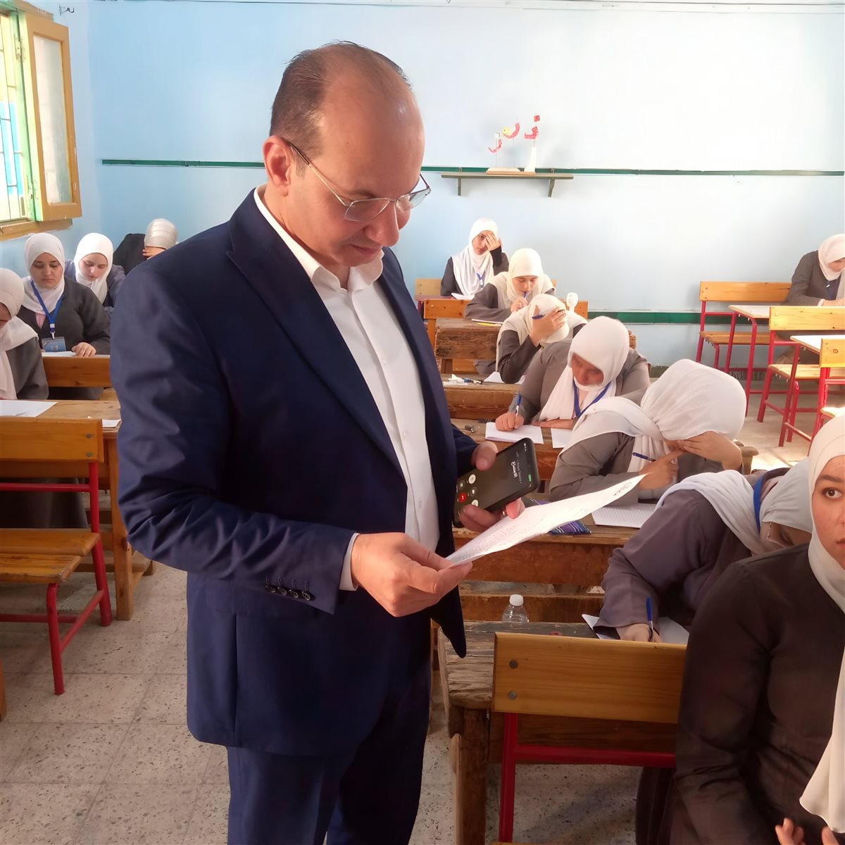 وكيل الصحة بالدقهلية يتفقد لجان امتحانات طلاب المدارس الفنية للتمريض