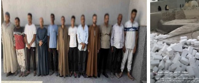 ضبط 12 متهمًا بهدم سور مقابر بأسيوط بقصد الاستيلاء عليها وبيعها