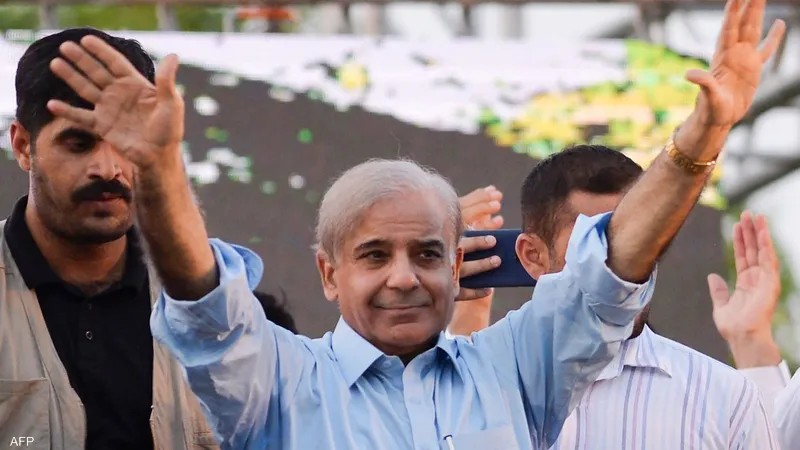 شهباز شريف لدى انتخابه رئيسا لوزراء باكستان