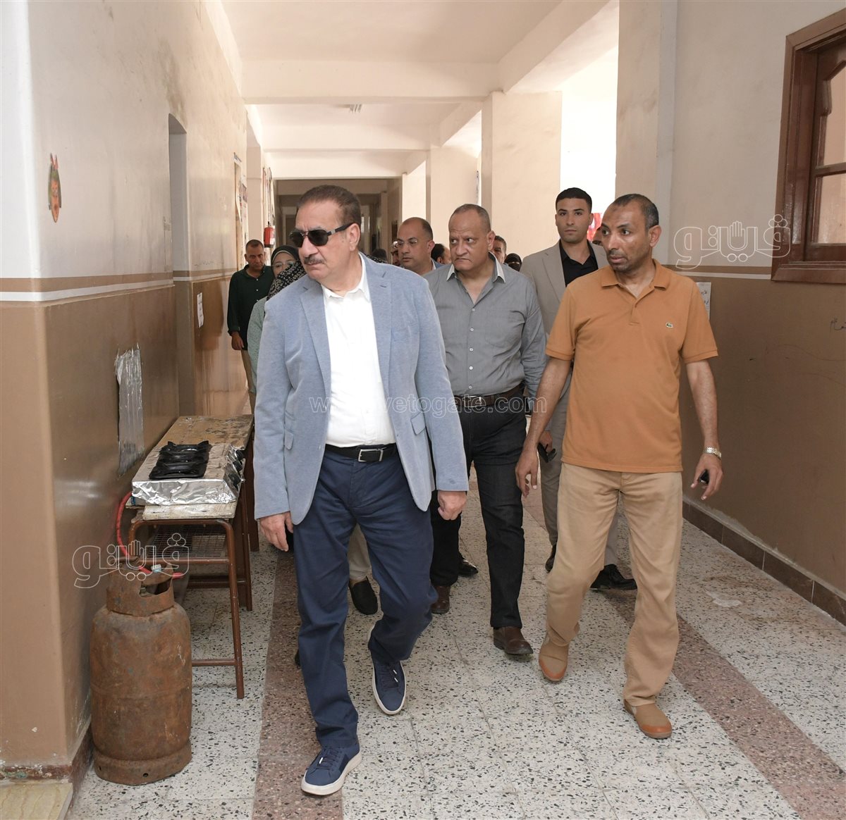 محافظ بورسعيد يتفقد استراحة مراقبي امتحانات الثانويه العامه