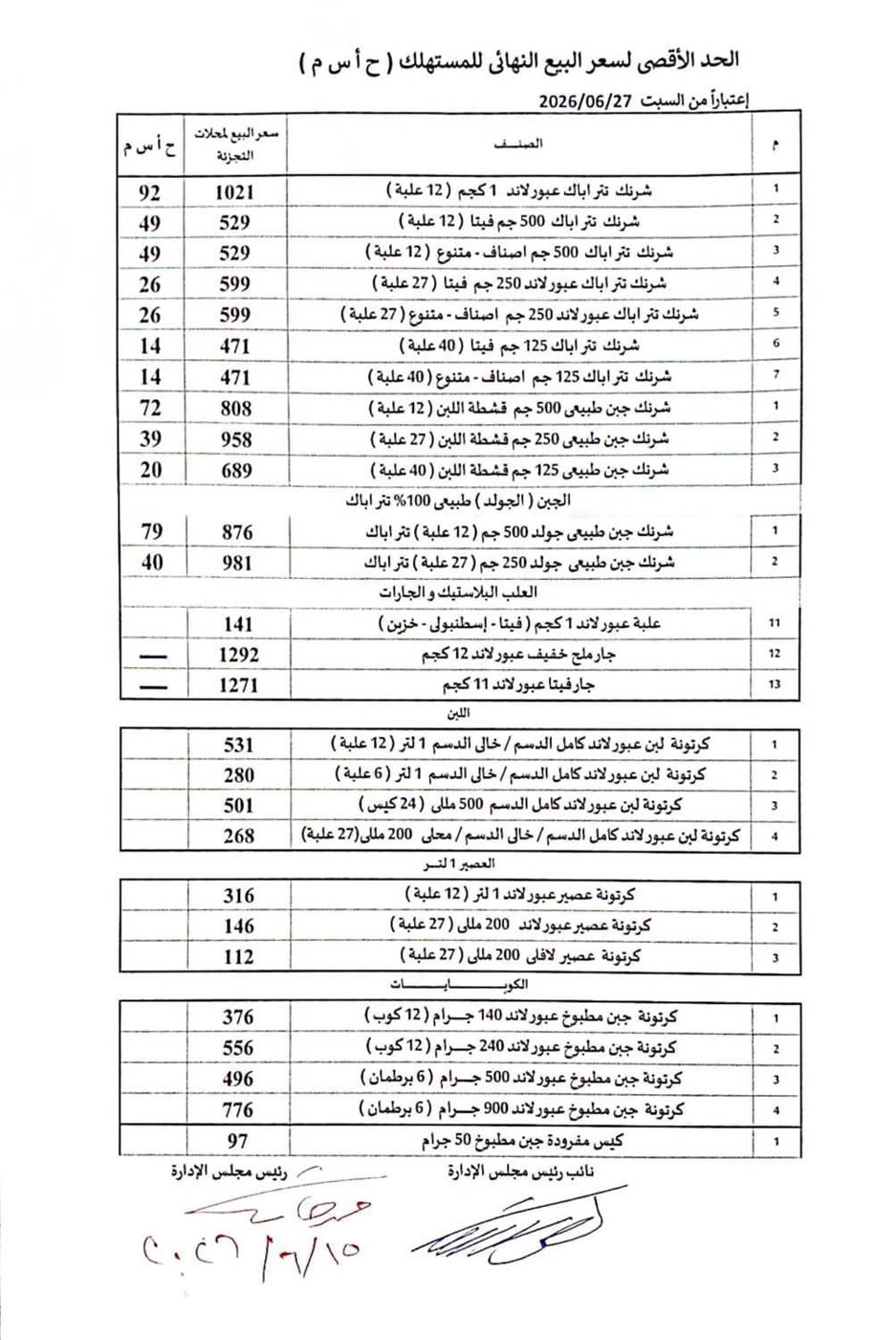 أسعار منتجات عبور لاند بعد الزيادة الجديدة، فيتو