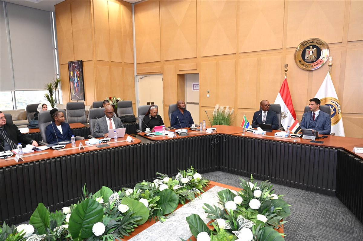 وزير الصناعة يبحث مع نظيره الجنوب إفريقي سبل التعاون المشترك