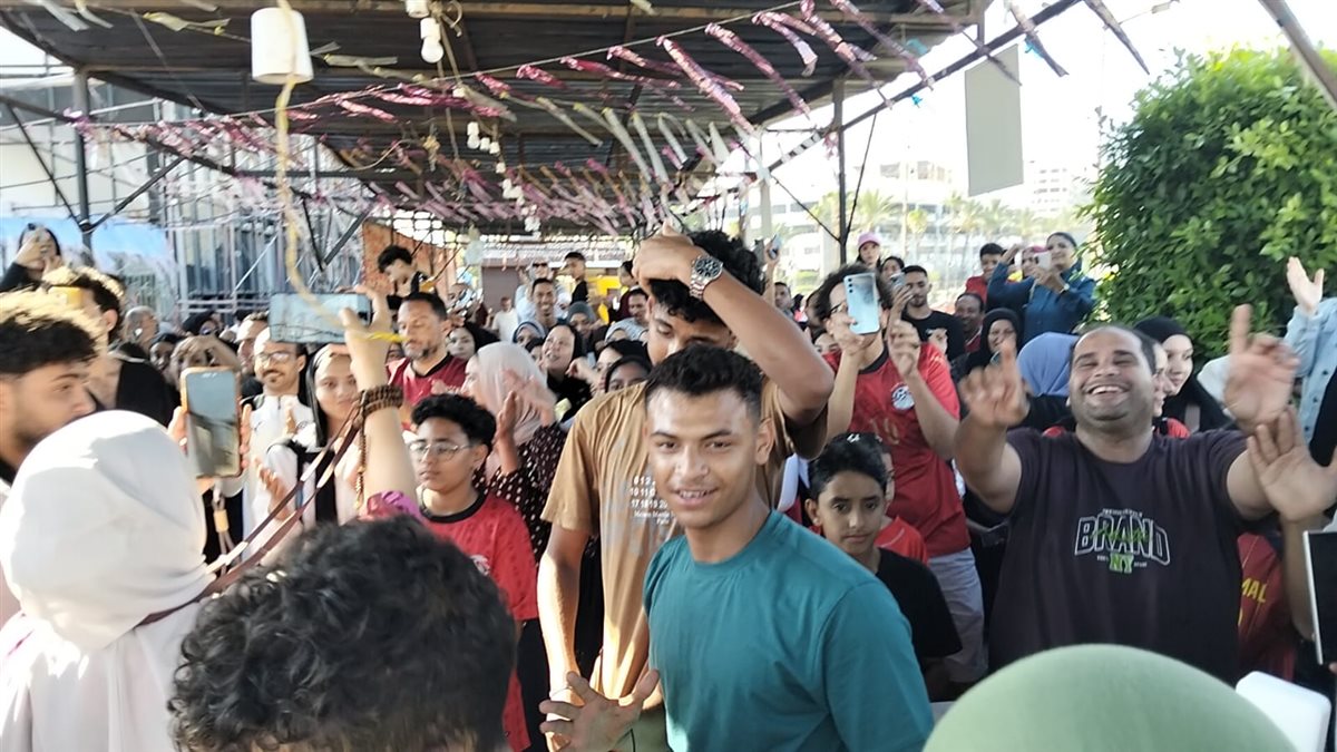 جانب من احتفالات أهالي الإسماعيلية بالتعادل مع إيران، فيتو