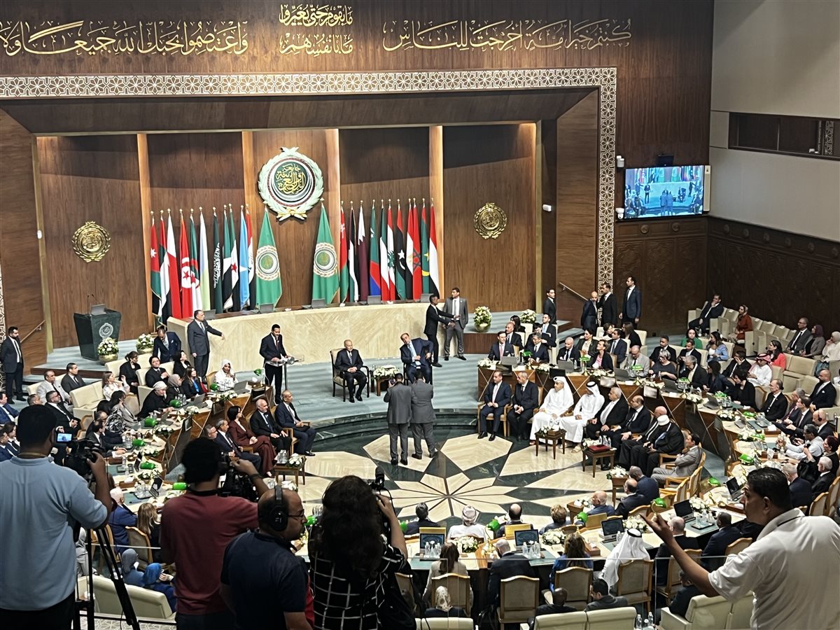 بدء حفل توديع أبو الغيط وحسام زكى بالجامعة العربية، فيتو