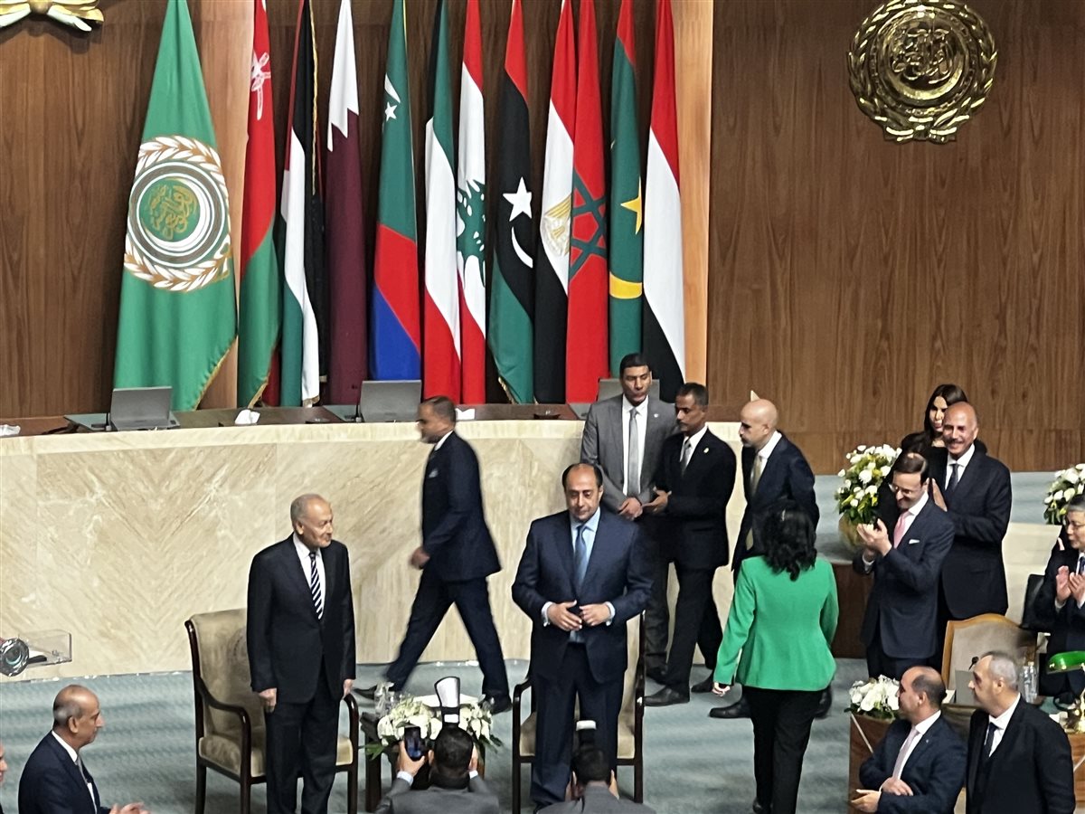 بدء حفل توديع أبو الغيط وحسام زكى بالجامعة العربية، فيتو