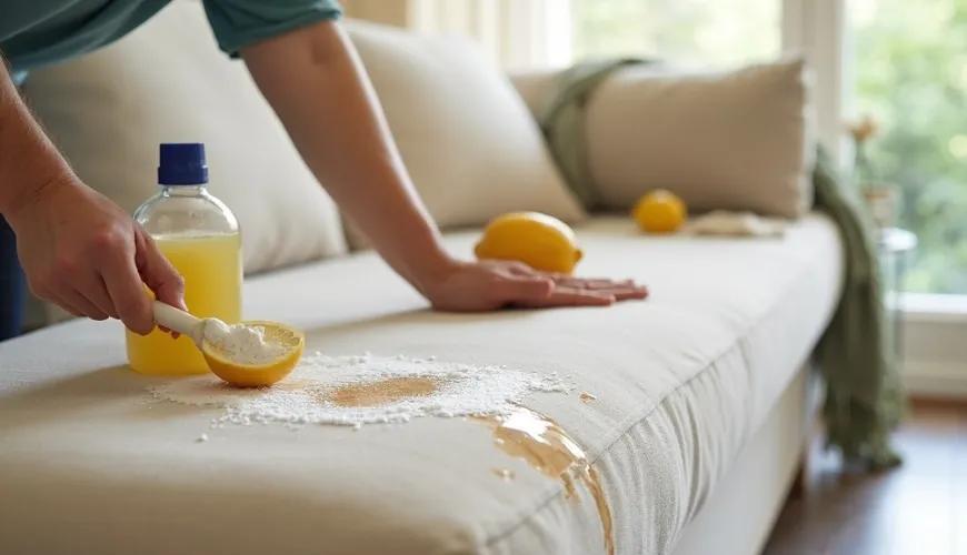 تنظيف المفروشات بمواد طبيعية
