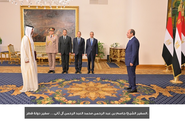 17 سفيرًا جديدًا يسلمون أوراق اعتمادهم للرئيس السيسي