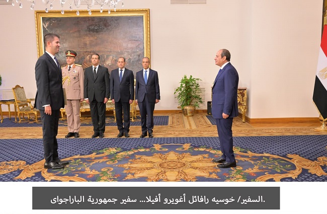 17 سفيرًا جديدًا يسلمون أوراق اعتمادهم للرئيس السيسي