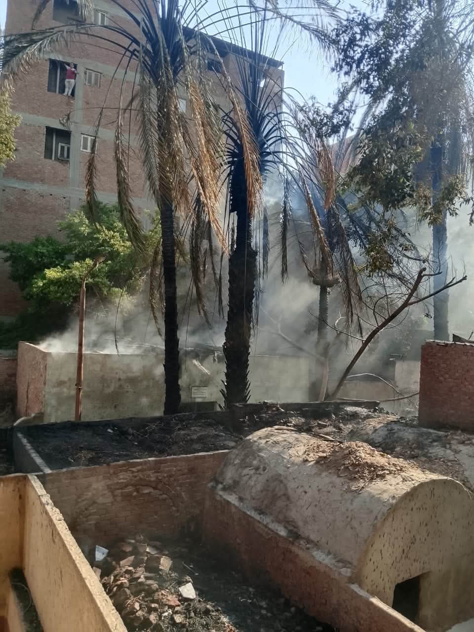 حريق بمقابر بهتيم شبرا الخيمة، فيتو