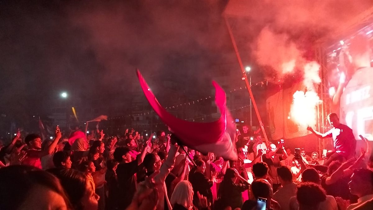 احتفالات أهالي الإسماعيلية بفوز المنتخب الوطني، فيتو
