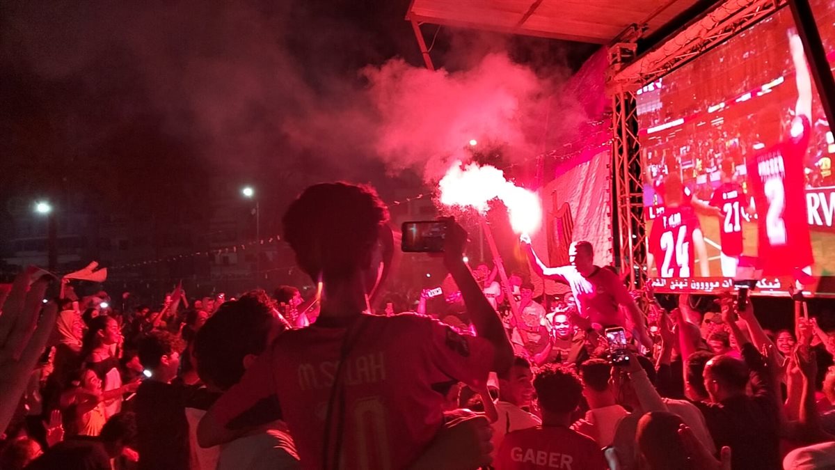 احتفالات أهالي الإسماعيلية بفوز المنتخب الوطني، فيتو