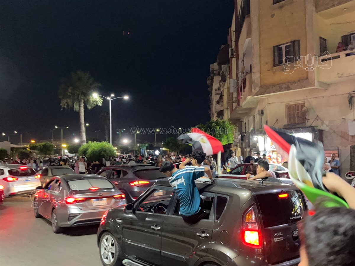 استمرار الاحتفالات ببورفؤاد لفوز المنتخب المصري على نظيره الاسترالي&nbsp;