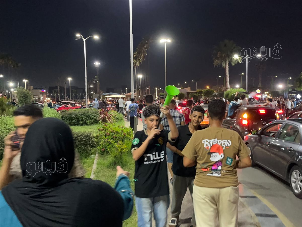 استمرار الاحتفالات ببورفؤاد لفوز المنتخب المصري على نظيره الاسترالي&nbsp;